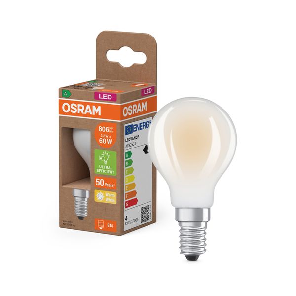 LED Classic P 60 Filament Energy efficiency class A 3.8W 827 Frosted E14 - , изображение 5