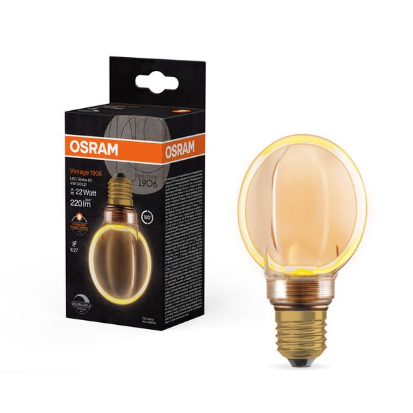 Vintage 1906 Globe 80 Filament O Lamp DIM 4W 818 Gold E27 - , изображение 12