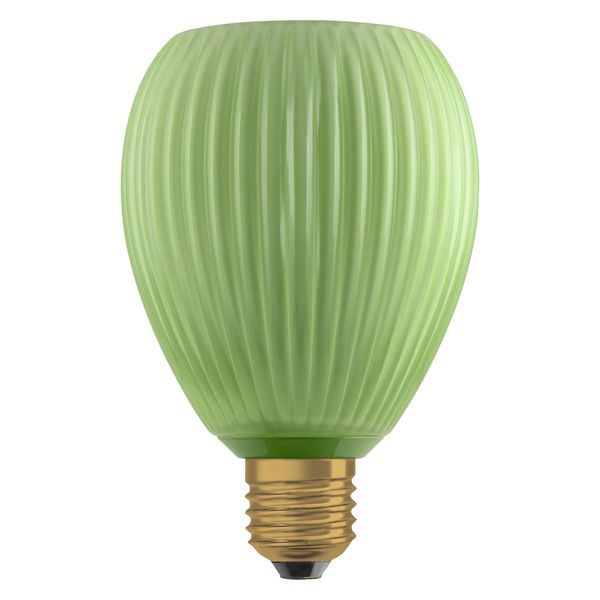 DECOR LED FLAT LAMP 3.5W 827 E27 Non-DIM IN COLOURED GLASS OVAL GREEN - , изображение 5