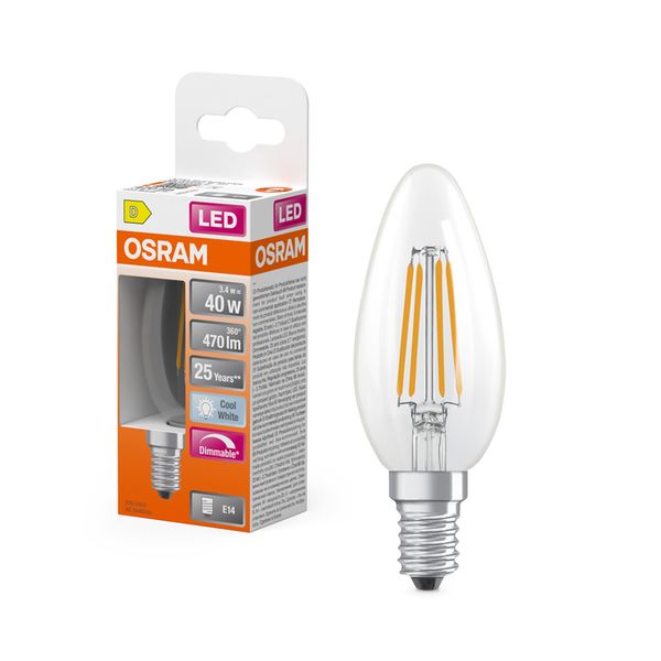 LED Superstar Classic B 40 Filament DIM 3.4W 840 Clear E14 - , изображение 9