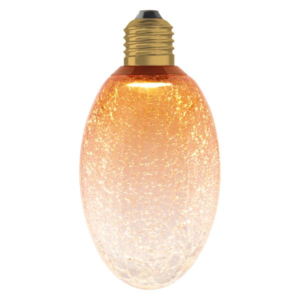DECOR LED FLAT LAMP 3.5W 827 E27 Non-Dim IN CRACKED GLASS LONG ORANGE - , изображение 13