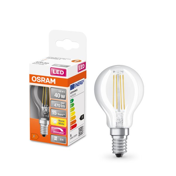 LED Superstar Classic P 40 Filament DIM 4.8W 827 Clear E14 - , изображение 7
