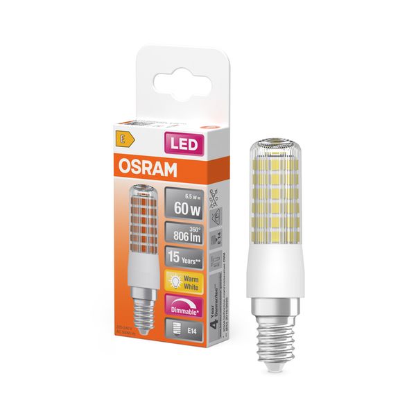 LED T Slim 60 320° DIM 6.5W 827 Clear E14 - , изображение 9