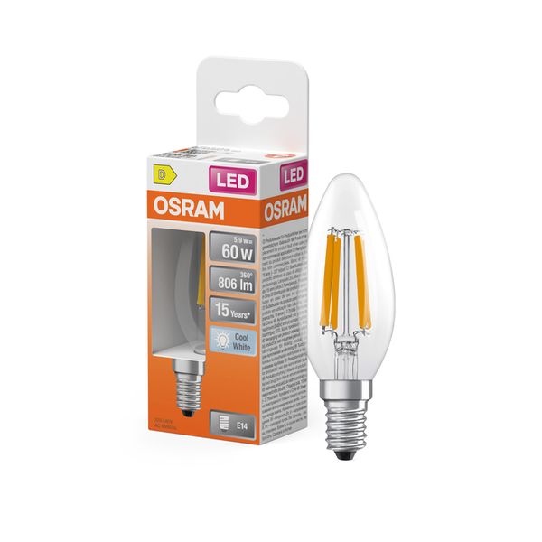 LED Star Classic B 60 Filament 5.9W 840 Clear E14 - , изображение 9