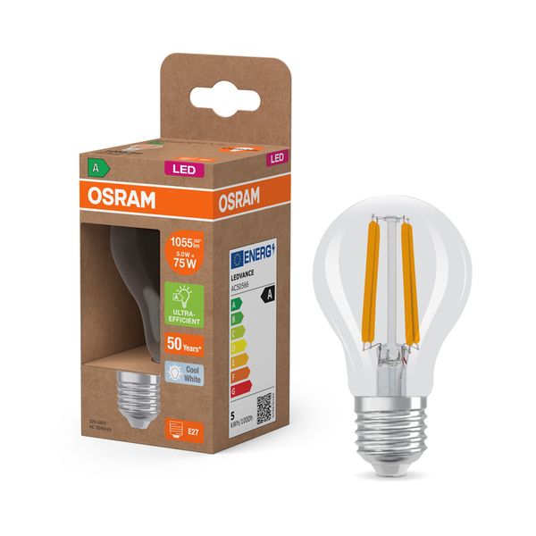 LED Classic A 75 Filament Energy efficiency class A 5W 840 Clear E27 - , изображение 5