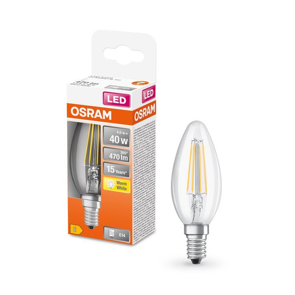 LED Star Classic B 40 Filament 4W 827 Clear E14 - , изображение 5