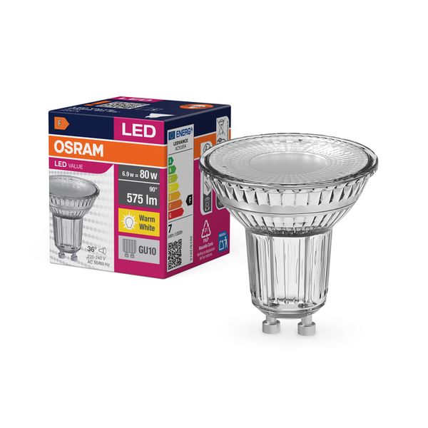 LED Value PAR16 80 36° 6.9W 830 GU10 - , изображение 5