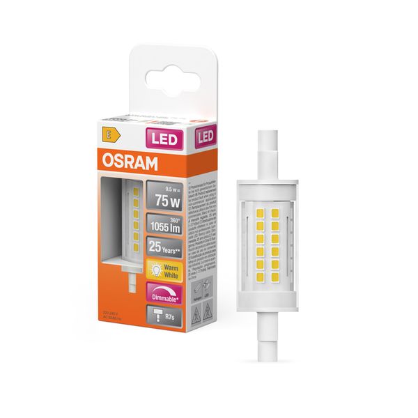 LED Slim Line 78 75 300° DIM 9.5W 827 Clear R7s - , изображение 9