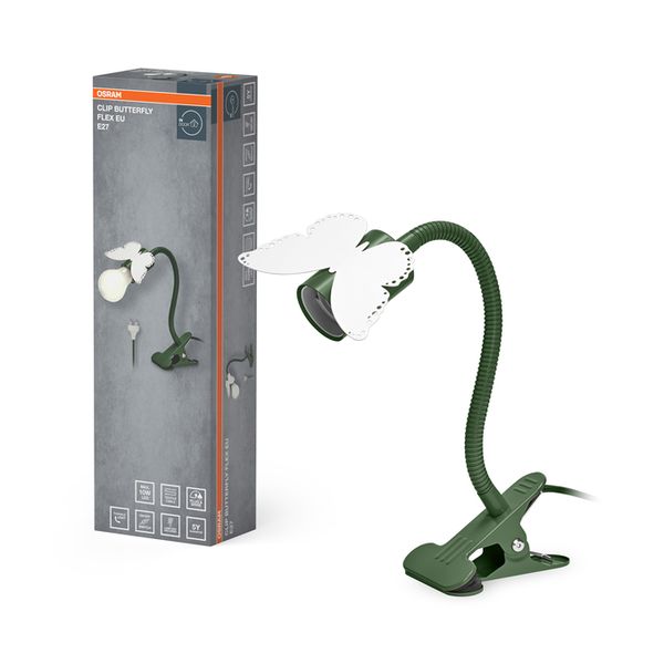 Clip Butterfly E27 Green EU Plug - , изображение 2