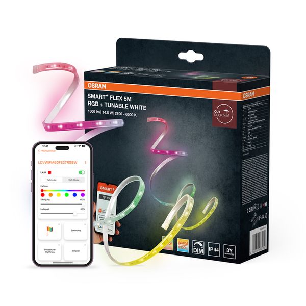 Smart+ Wifi Outdoor Flex IP44 5M RGB Tunable White - , изображение 2