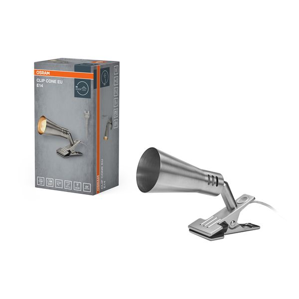 Clip Cone E14 Satin Nickel EU Plug - , изображение 2