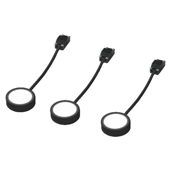 Undercabinet Spot Puck 65mm 3 x 3W 830 Black - , изображение 3