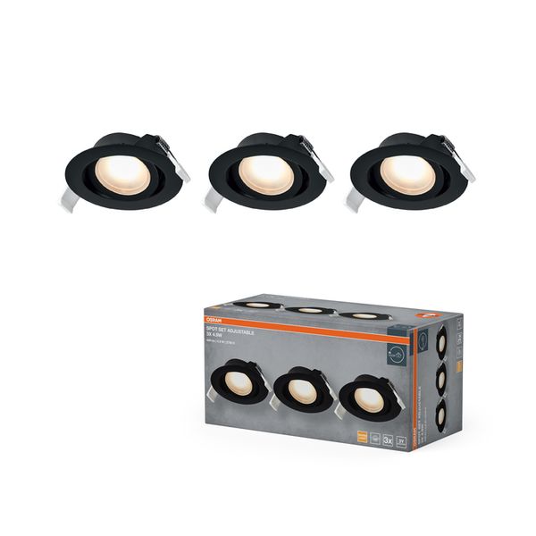 Spot Set Recess Adjustable 4.9W 827 120° Black - , изображение 2