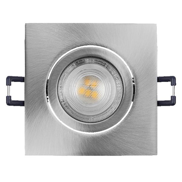 Spot Set Recess GU10 Adjustable Square Click 4.5W 827 Satin Nickel - , изображение 3