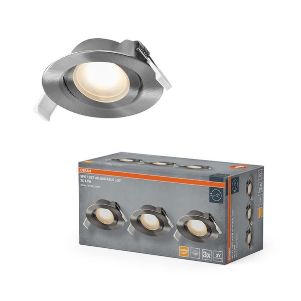Spot Set Recess Adjustable 4.9W 827 120° Satin Nickel - , изображение 2