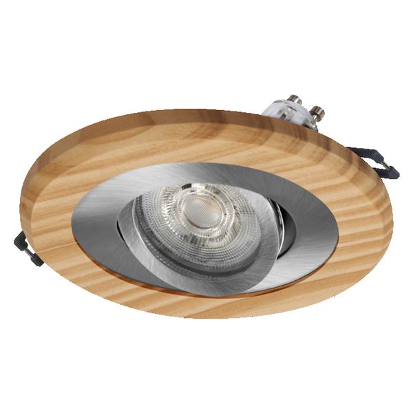 Wood Spot GU10 Bright 4.5W Satin Nickel - 