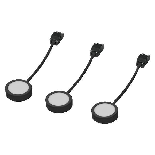 Undercabinet Spot Puck 65mm 3 x 3W 830 Black - 