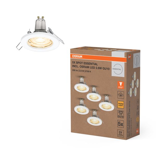 Spot Essential 5x2.6W GU10 White - , изображение 2