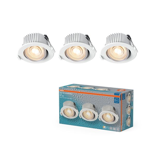LED Spot Set CCT Recess IP44 Adjustable 4.9W CCT 36° White - , изображение 2