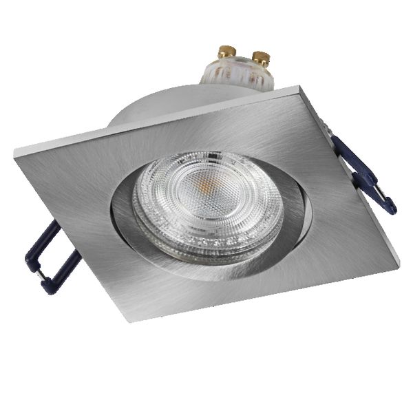Spot Set Recess GU10 Adjustable Square Click 4.5W 827 Satin Nickel - 