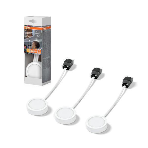 Undercabinet Spot Puck 65mm 3 x 3W 830 White - , изображение 2