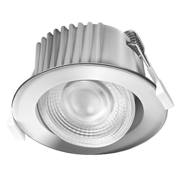LED Spot Set DIM Recess IP44 Adjustable 4.9W 827 36° Chrome - 