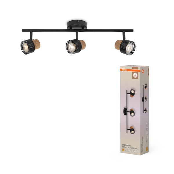 Decor Spot Cork GU10 Black 3x3.4W 927 DIM - , изображение 2