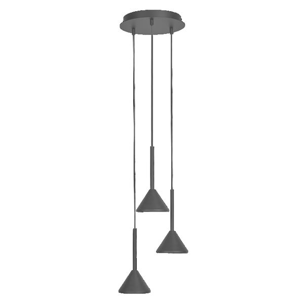 Decor Fuji 3XPendant PL 13W 930 Black - , изображение 3