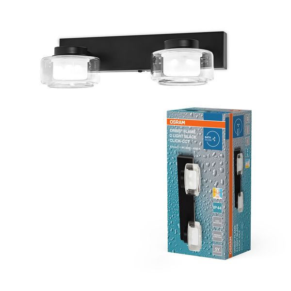 Orbis Flame 2X5.5W Click CCT IP44 Black - , изображение 2