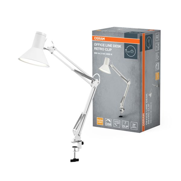 Office Line Desk Retro Clip 9W 830 Dimmable White - , изображение 2