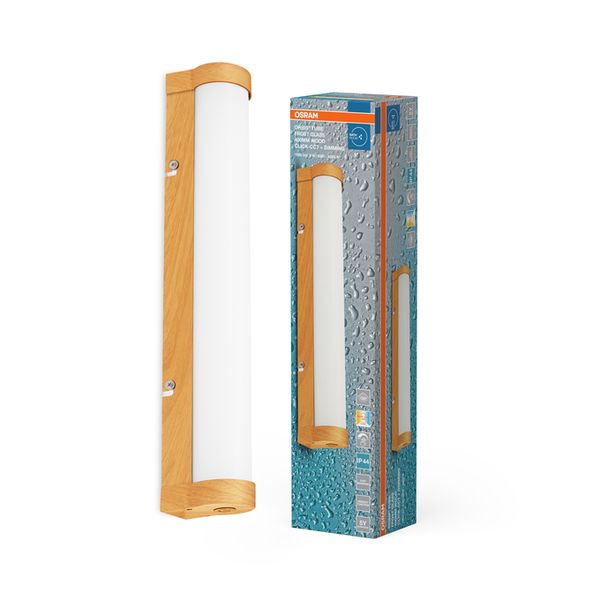 Orbis Tube Frost Glass 40CM Click CCT DIM IP44 Wood Decor - , изображение 2