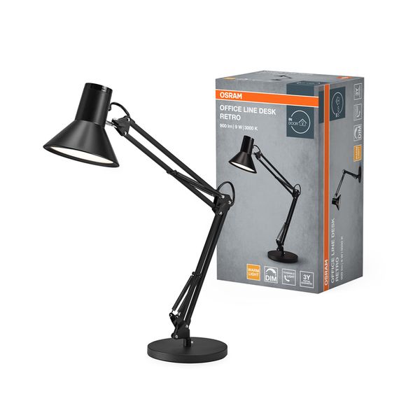 Office Line Desk Retro 9W 830 Dimmable Black - , изображение 2
