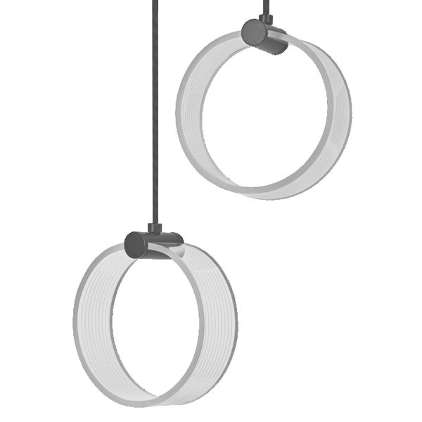 Decor Circle 2XPendant PL 14W Click CCT Black - 