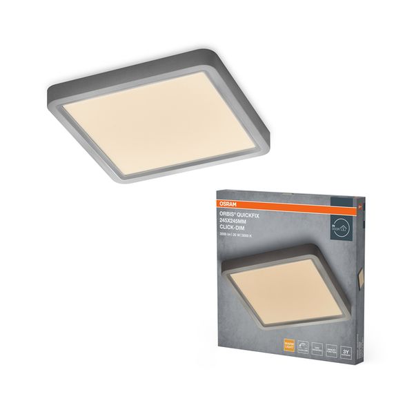 Orbis Quickfix 245x245mm 20W Click Dim 830 Silver - , изображение 2