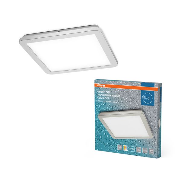 Orbis Disc 30X30CM 22W Click CCT IP44 Chrome - , изображение 2