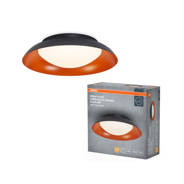 Orbis Plate 310MM 19W 830 Click DIM Black and Orange - , изображение 2