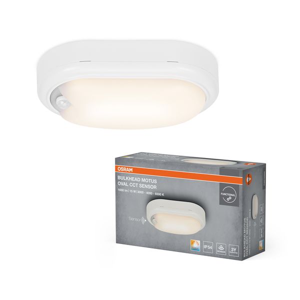 LED Bulkhead Motus Oval 15W CCT Sensor White - , изображение 2