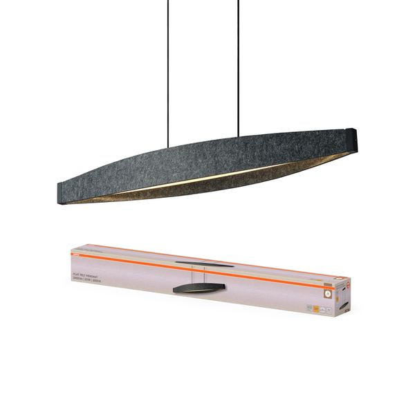 Decor Flat Felt Pendant 23W 830 Dark Grey - , изображение 2