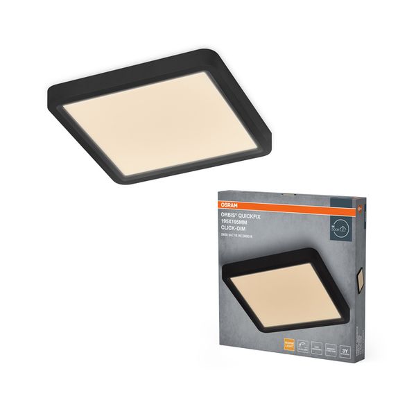 Orbis Quickfix 195x195mm 16W Click Dim 830 Black - , изображение 2