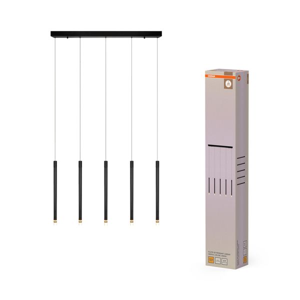 Decor Flute Pendant Linear 28.5W 930 Black - , изображение 2
