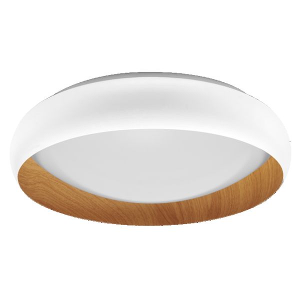 Orbis Livia 430MM 24W 830 Click DIM White and Wood Decor - 
