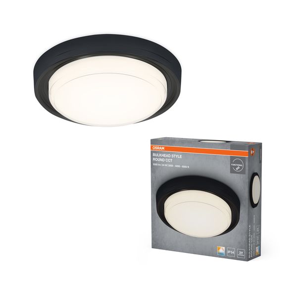 LED Bulkhead Style Round 24W CCT Black - , изображение 2