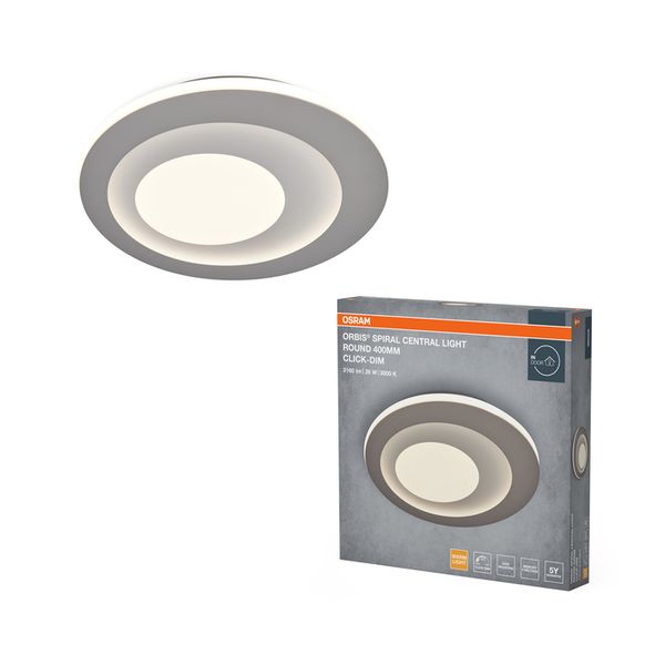 Orbis Spiral Round Central Light 400mm 26W Click Dim 830 Grey - , изображение 2