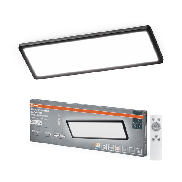 Planon Easyfix 580 mm 24 W CCT DIM IP54 Black Remote Control - , изображение 3