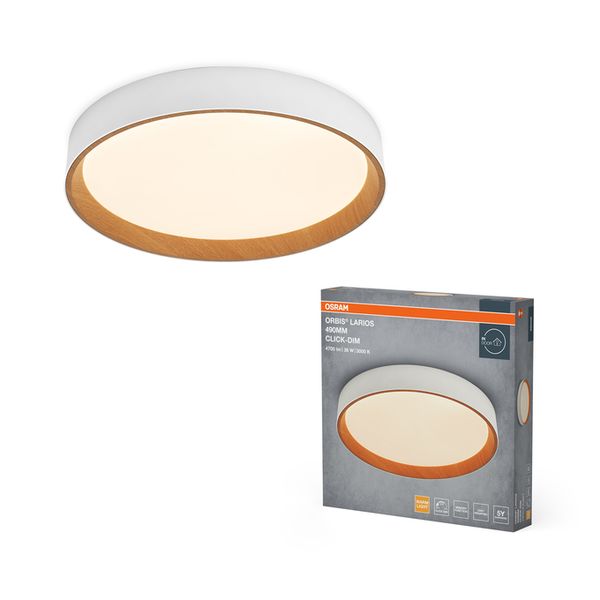 Orbis Larios 490mm 36W 830 Click DIM Wood Decor and White - , изображение 2