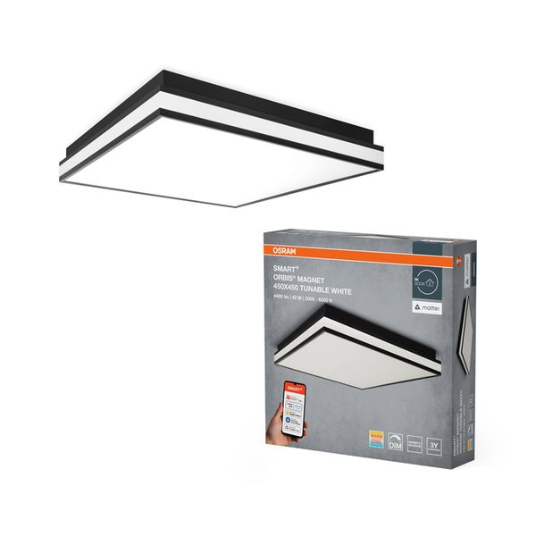 SMART+ MATTER Magnet Black 450x450mm Tunable White - , изображение 2