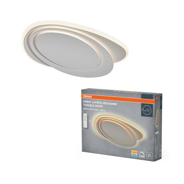 Orbis Layers 490x360mm 50W Tunable White DIM Remote White - , изображение 2