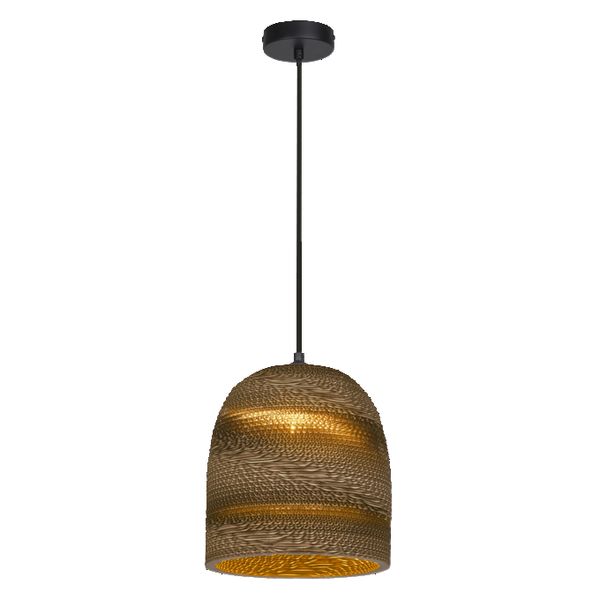 Decor Cardboard Bell Pendant E27 Brown - , изображение 4
