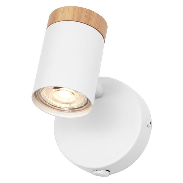 LED Spot Stamp 1xGU10 White and Wood - , изображение 5