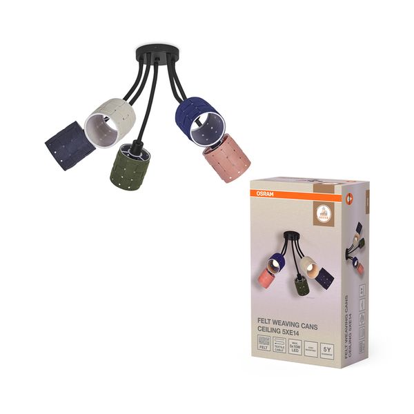 Decor Felt Weaving Cans Ceiling 5XE14 Multicolor - , изображение 2